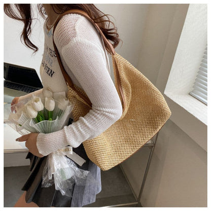 Casual Woven Hollow Shoulder Bag