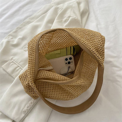 Casual Woven Hollow Shoulder Bag