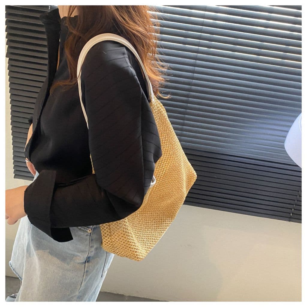 Casual Woven Hollow Shoulder Bag