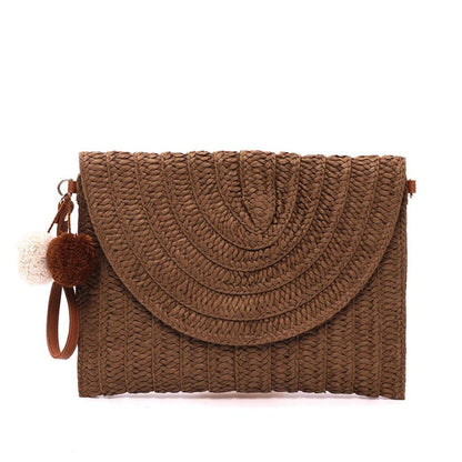 Clutch Crossbody Straw Bag