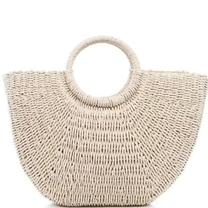 Half-circle Wicker Mini Bag