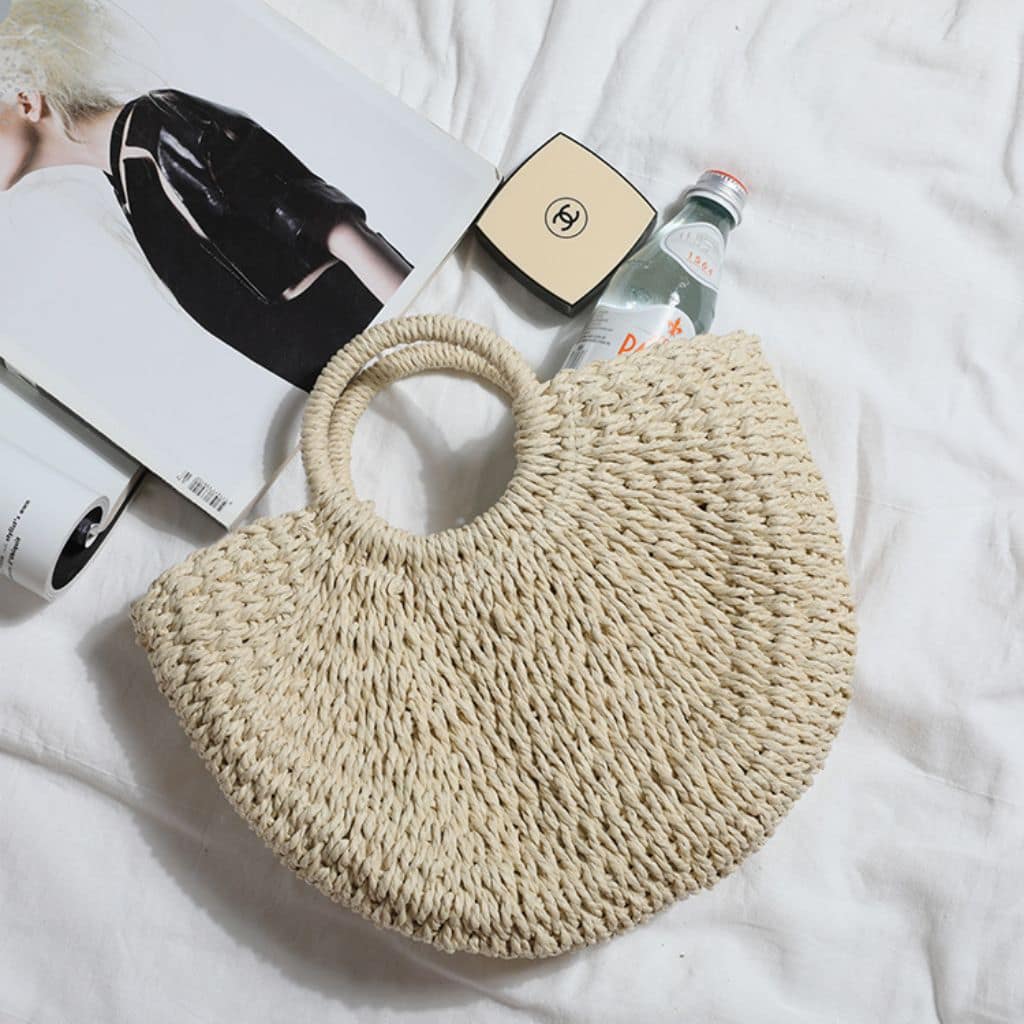 Half-circle Wicker Mini Bag