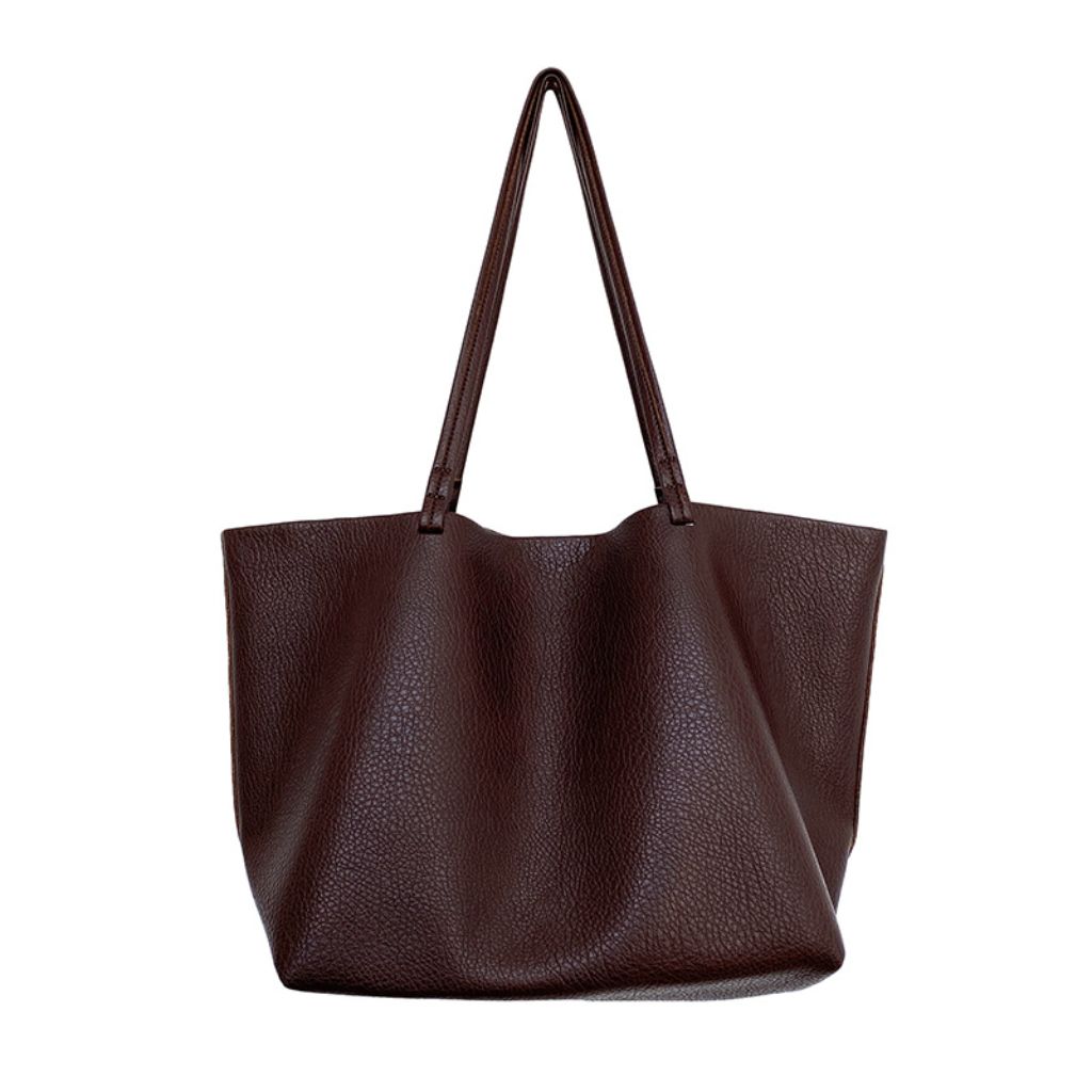 Leather Shoulder Tote Bag