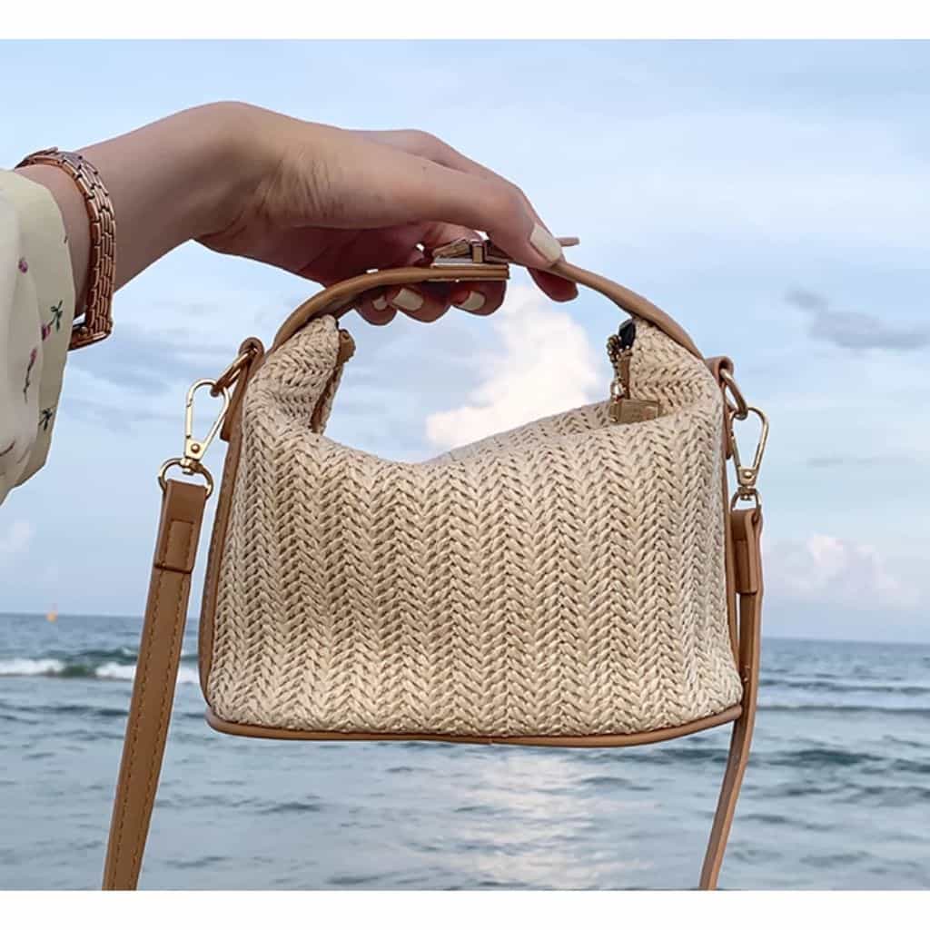 Mini Straw Crossbody Bag