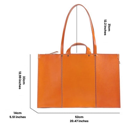 Oversize Handmade Leather Tote Bag