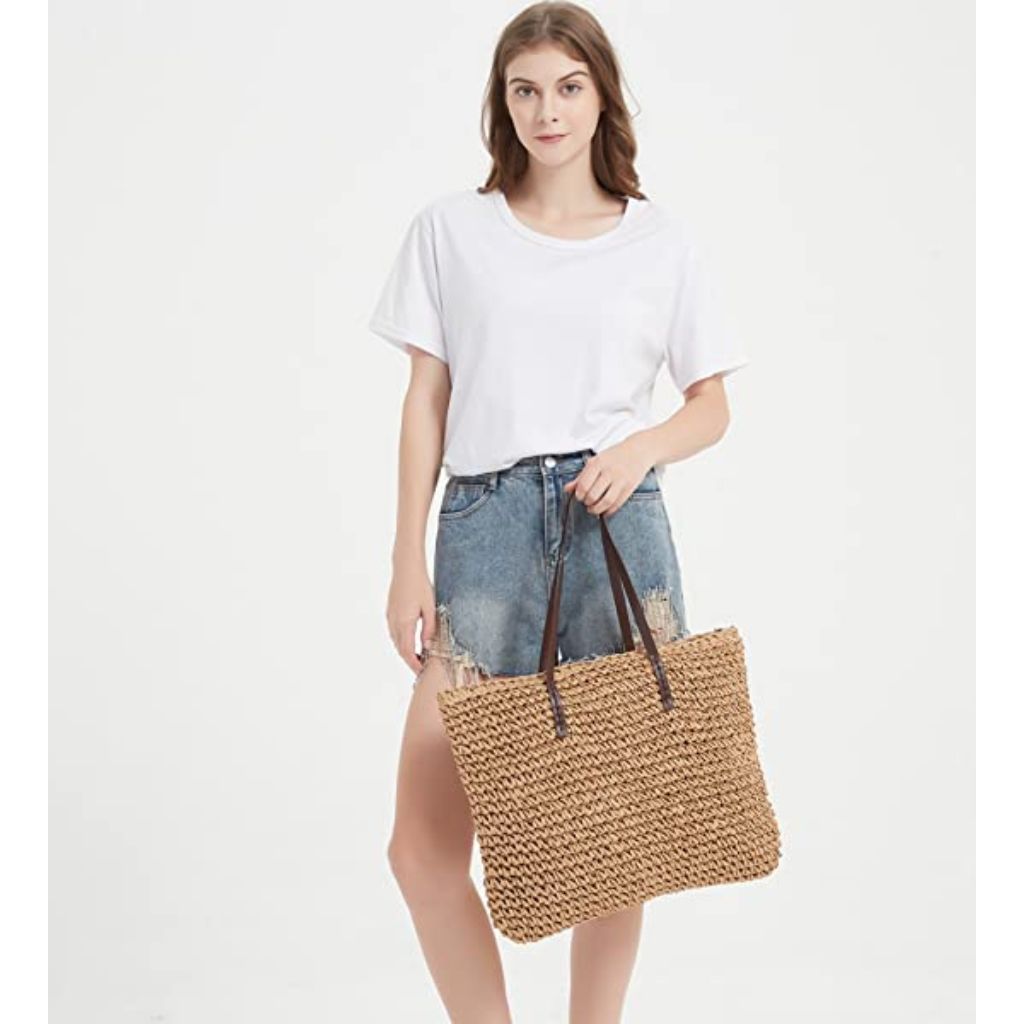 Straw Woven Tote Bag