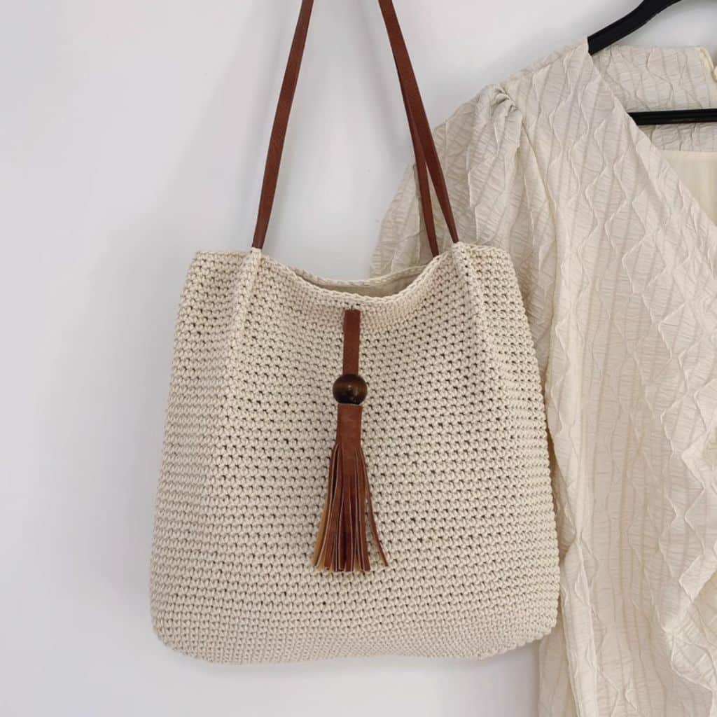 Tassel Straw Bucket Summer Bag