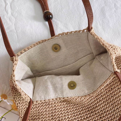 Tassel Straw Bucket Summer Bag