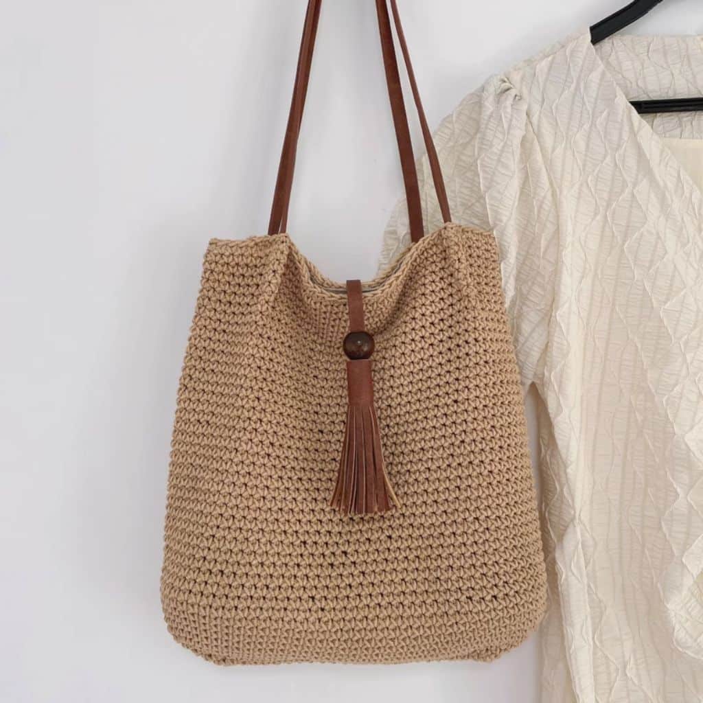 Tassel Straw Bucket Summer Bag