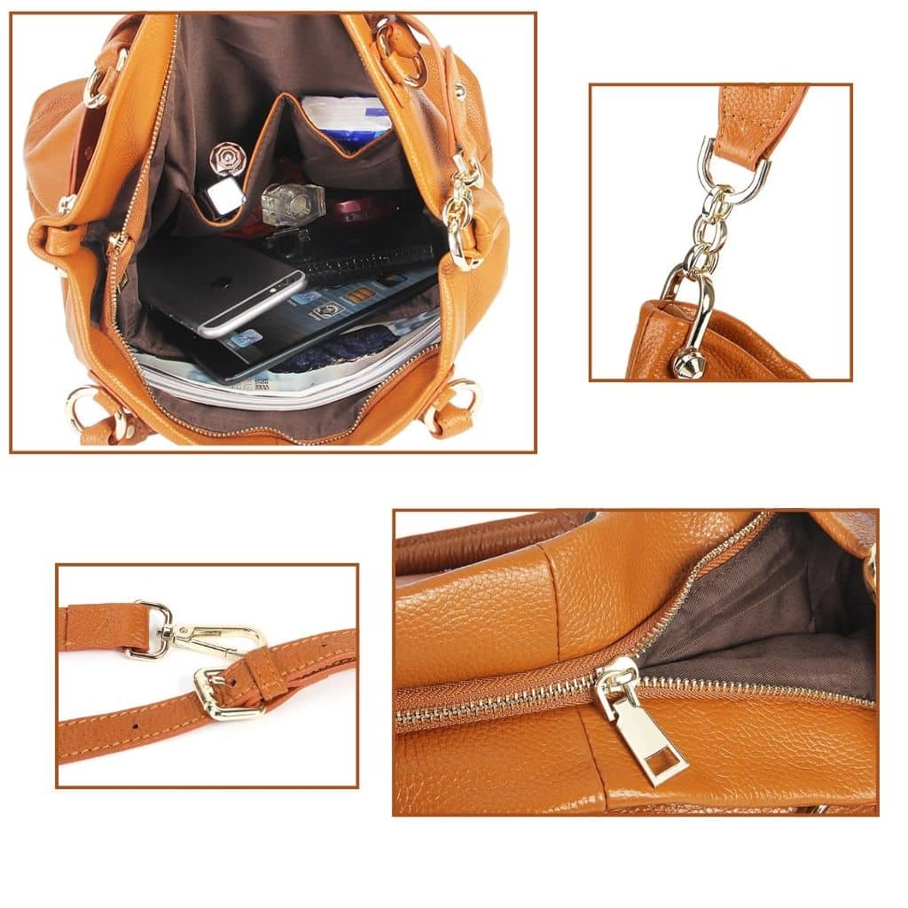 Timeless Leather Convertible Tote Bag