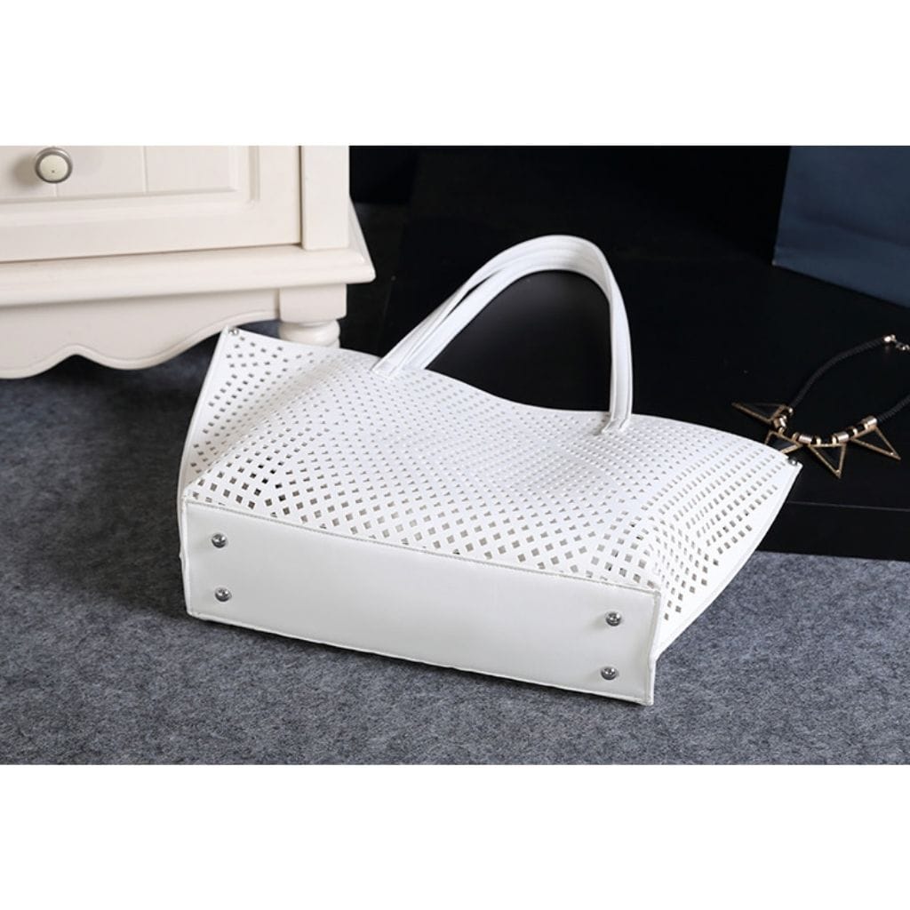 Square-shaped Perforated Luxury Summer Shoulder Bag