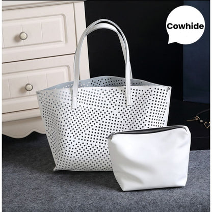 Square-shaped Perforated Luxury Summer Shoulder Bag