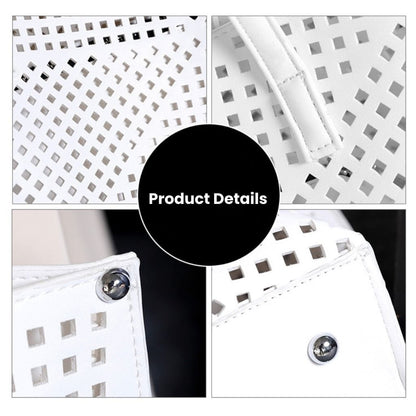 Square-shaped Perforated Luxury Summer Shoulder Bag