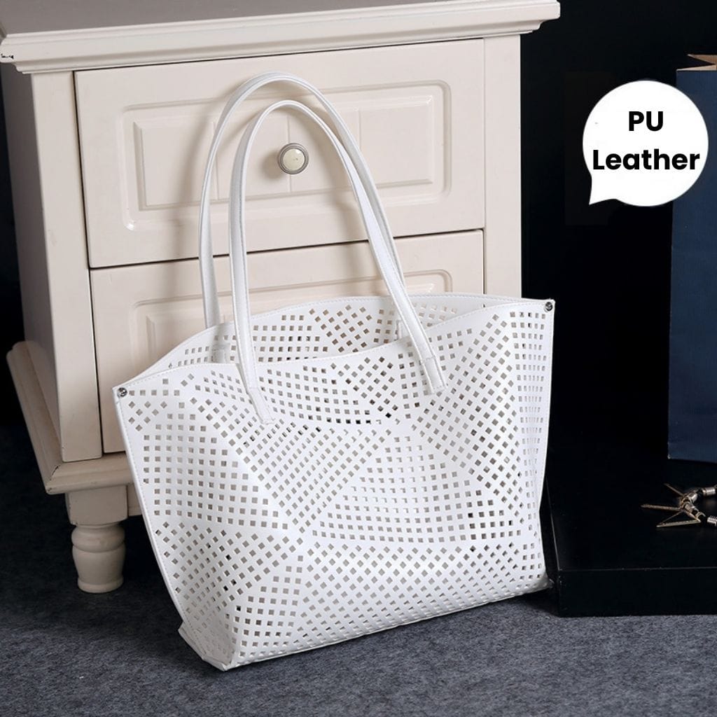 Square-shaped Perforated Luxury Summer Shoulder Bag