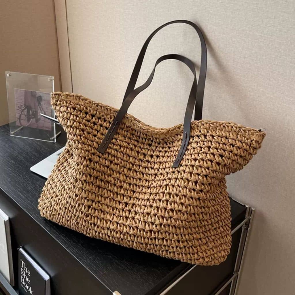 Straw Woven Tote Bag