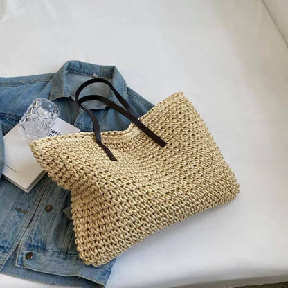 Straw Woven Tote Bag