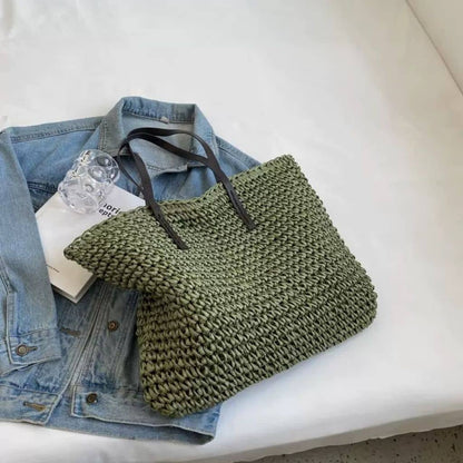 Straw Woven Tote Bag